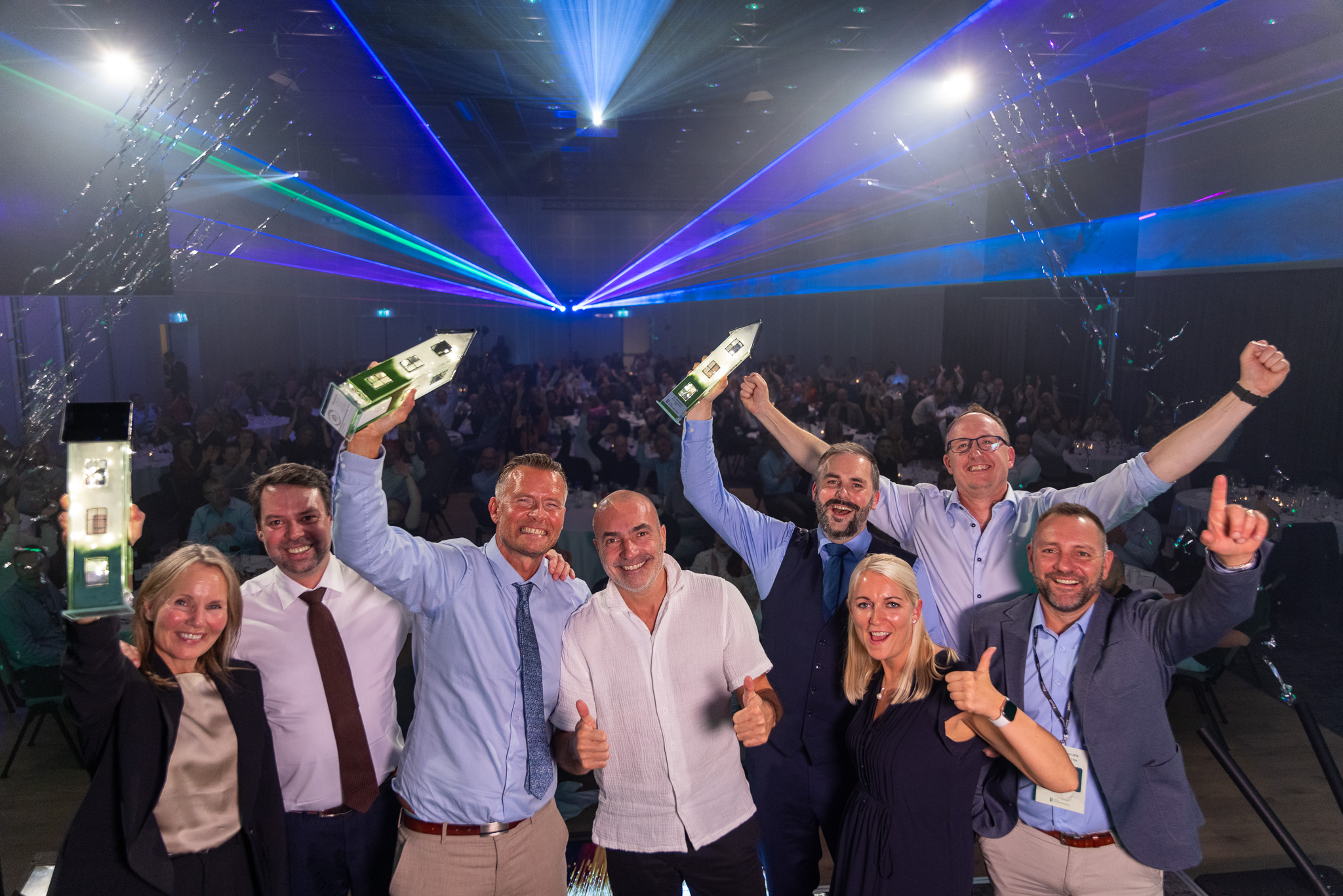 Alle vinnerne på scenen under Leankonferansen 2026